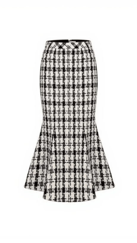 ESRA HOUNDSTOOTH SKIRT THREE PIECE SET