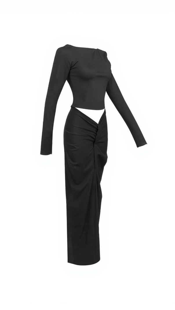 AIIZIE ARUNA LONG SLEEVE RUCHED SKIRT SET - product image