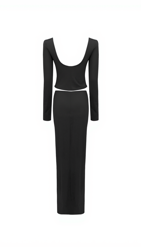 ARUNA LONG SLEEVE RUCHED SKIRT SET