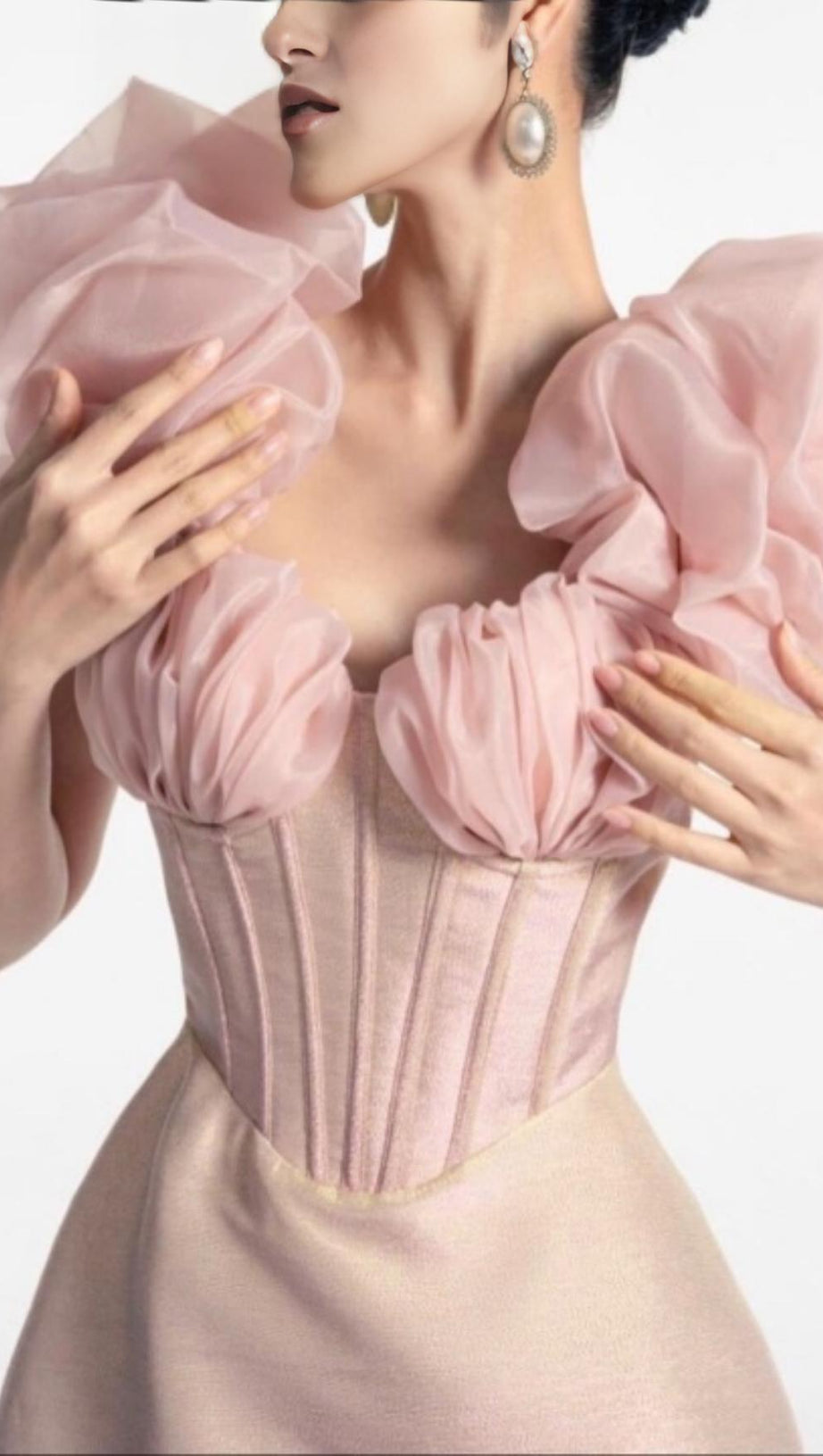 FISHBONE CORSET MINI DRESS