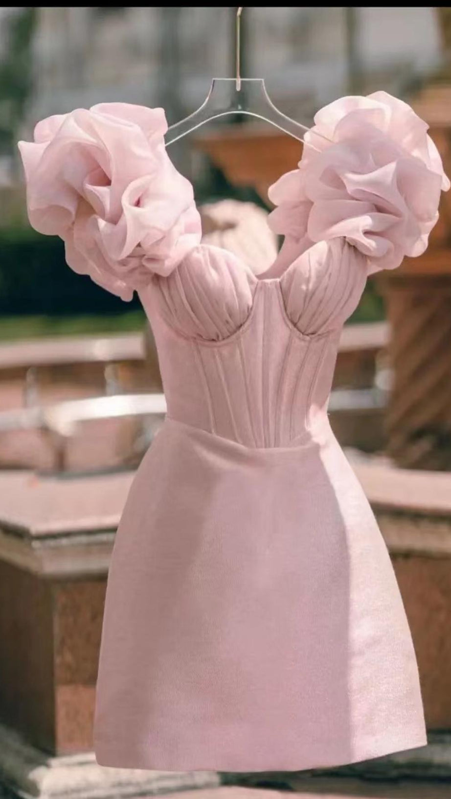 FISHBONE CORSET MINI DRESS