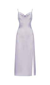 BANDAGE STRAP MIDI DRESS IN PURPLE