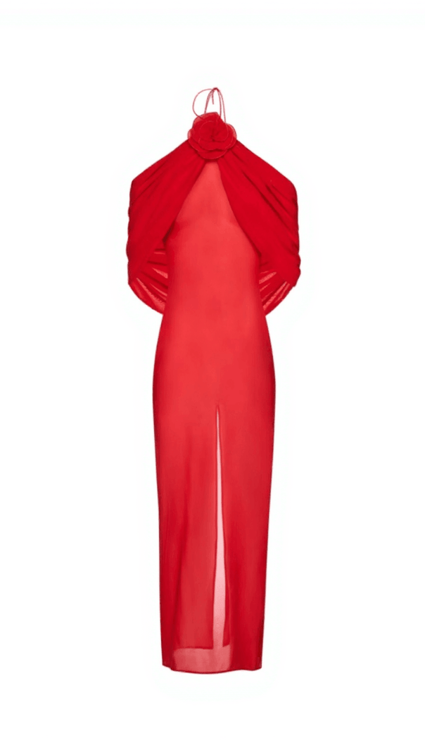AIIZIE MORRIS DRAPED FLOWER MAXI DRESS - product image