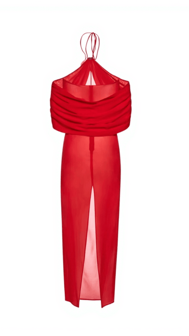 AIIZIE MORRIS DRAPED FLOWER MAXI DRESS - product image