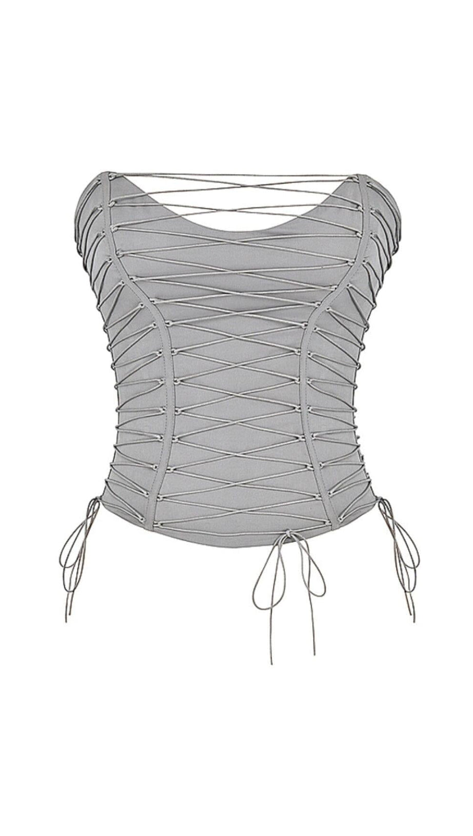 SMOKE LACE UP CORSET