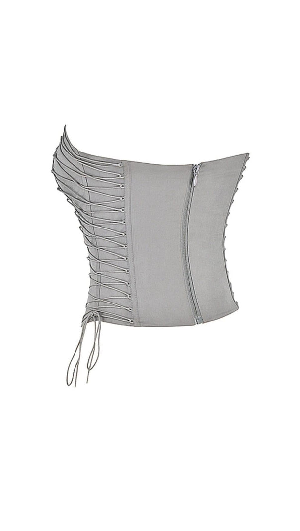 Smoke Lace Up Corset