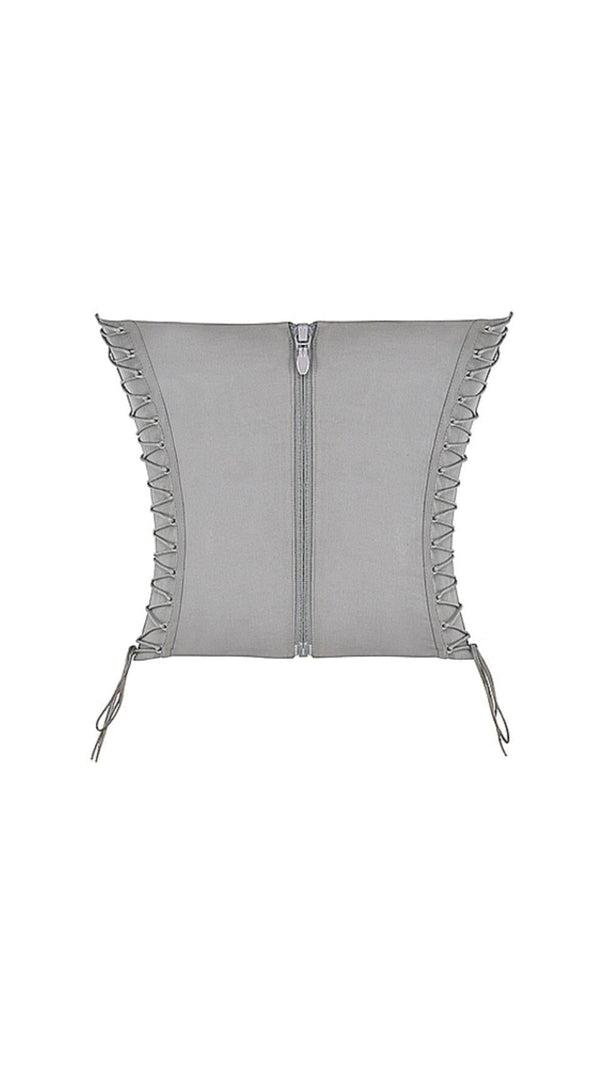 Smoke Lace Up Corset