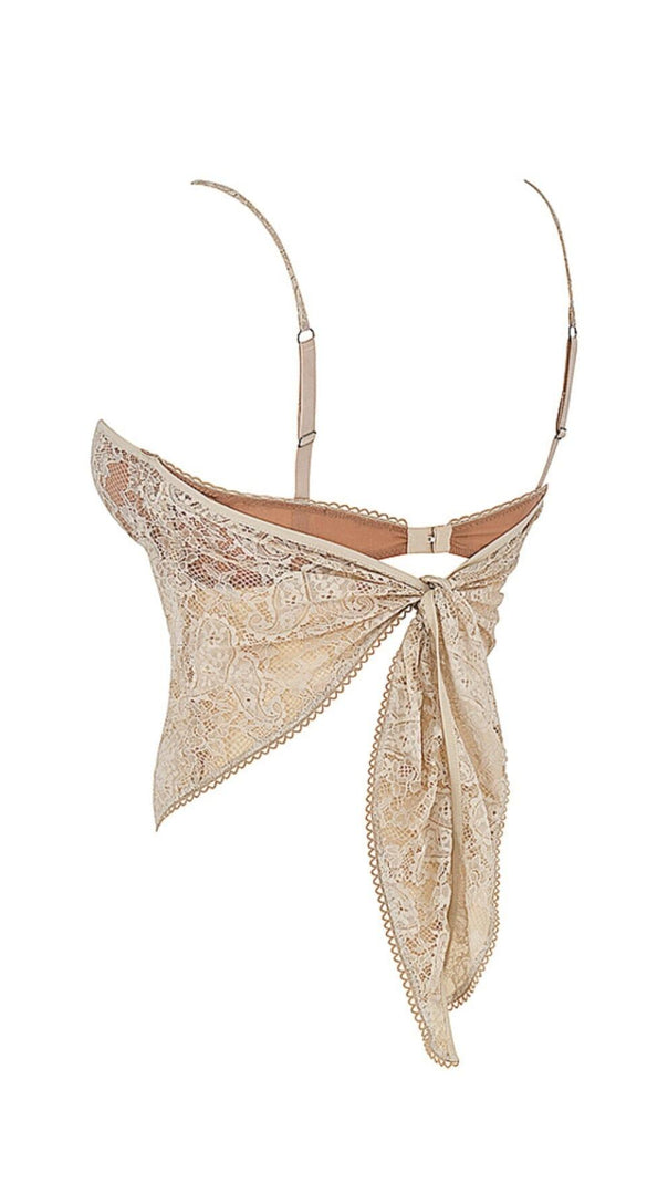 AIIZIE CREAM PAISLEY LACE TOP - product image