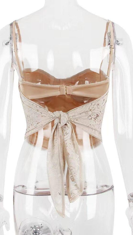 CREAM PAISLEY LACE TOP