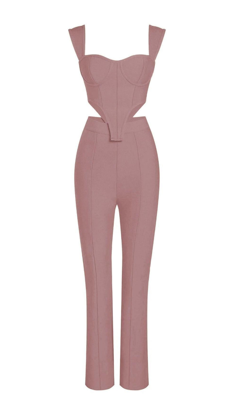 BANDAGE CUT OUT TWO PIECE SET IN NUDE
