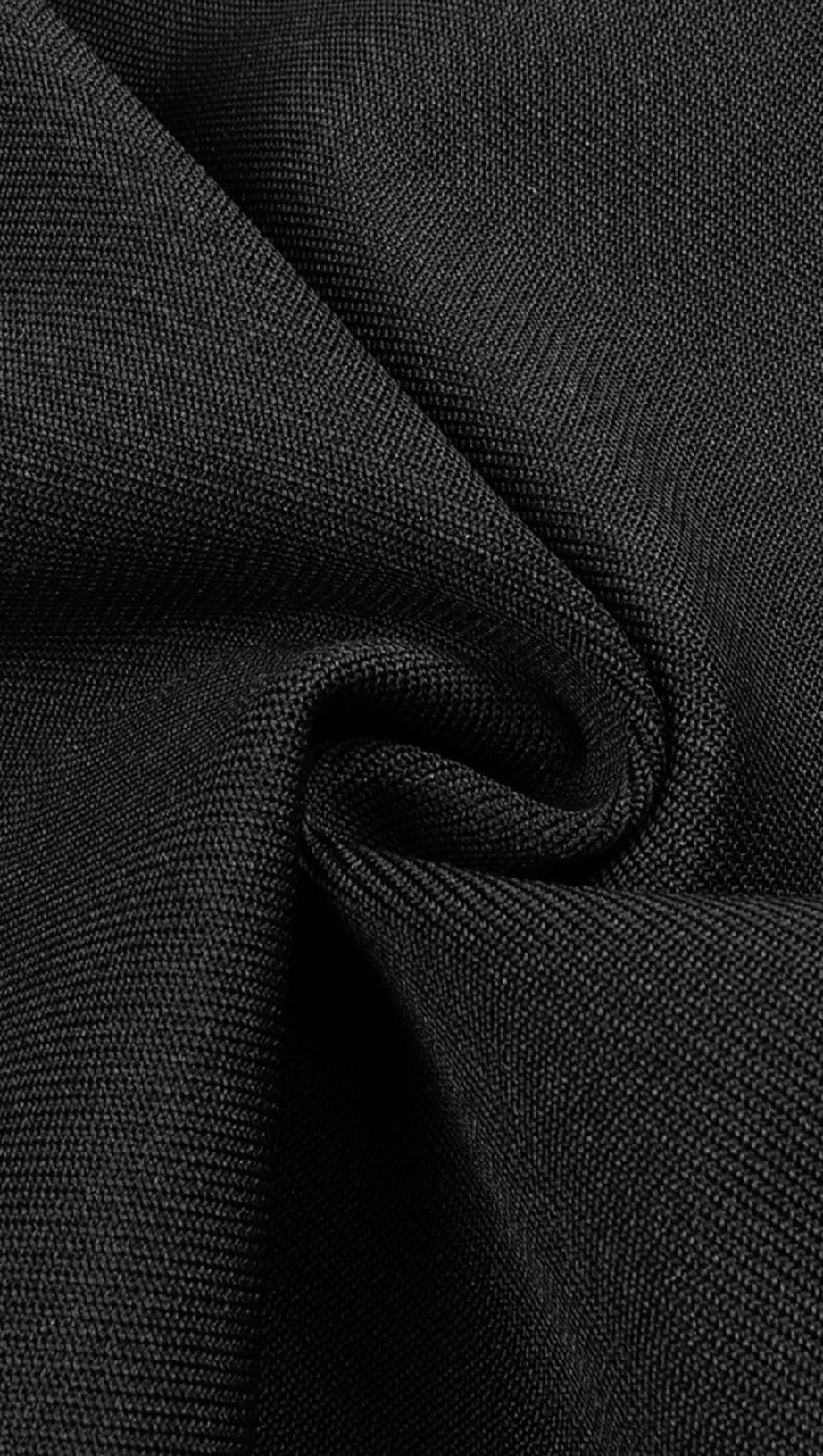 BANDAGE BACKLESS MIDI DRESS IN BLACK