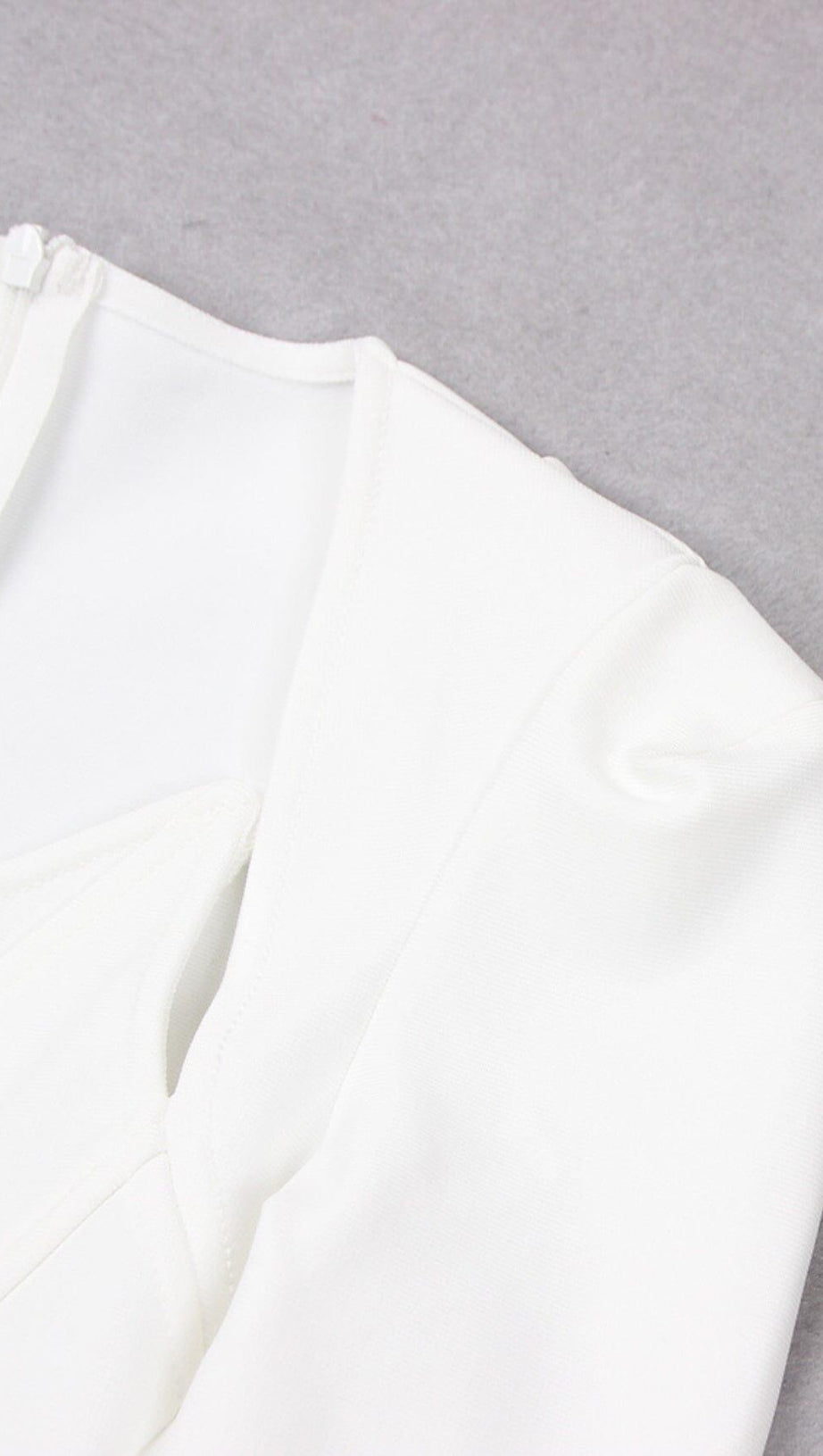 SQUARE SHOULDER CORSET MIDI DRESS IN WHITE