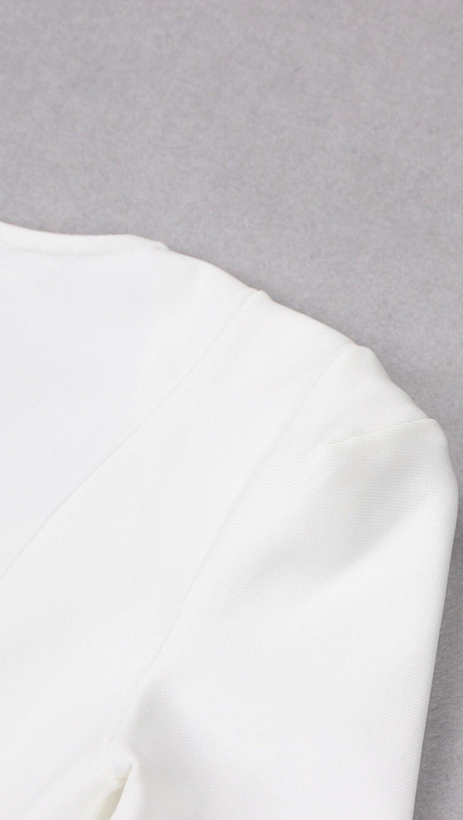 SQUARE SHOULDER CORSET MIDI DRESS IN WHITE