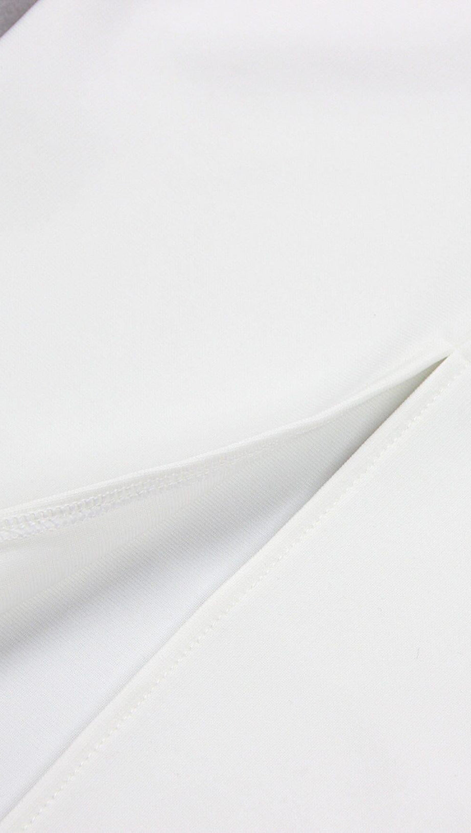 SQUARE SHOULDER CORSET MIDI DRESS IN WHITE