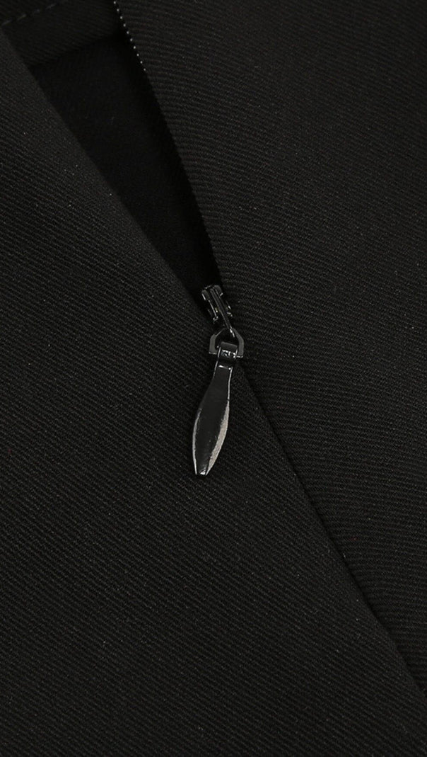 AIIZIE SNAKE BUCKLE WAISTBAND SUIT IN BLACK - product image