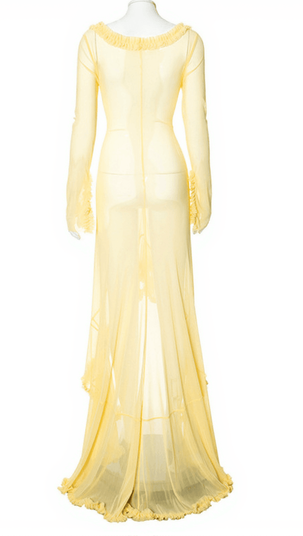 AIIZIE LIEV SEE THROUGH CUTOUT RUCHED DRESS - product image