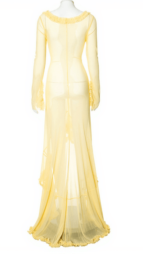 Liev – Durchsichtiges, gerüschtes Kleid mit Ausschnitten