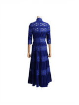 Altair Hollow Patchwork Velvet Dress