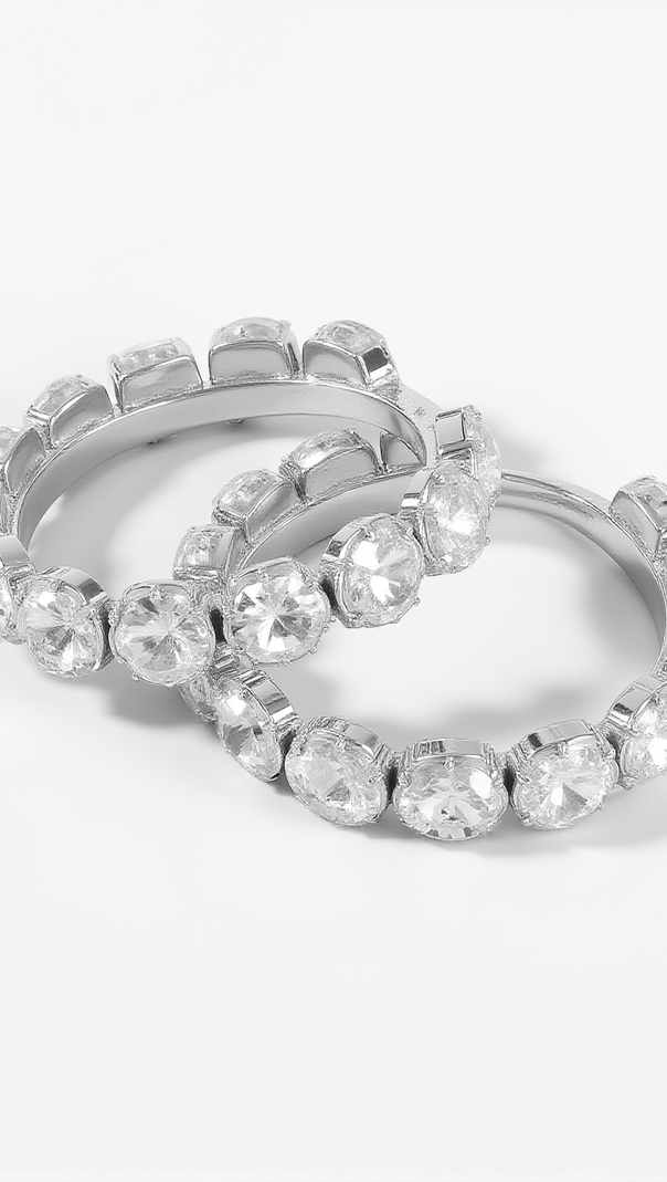 AIIZIE TERRA DIAMANTE HOOP EARRINGS - product image