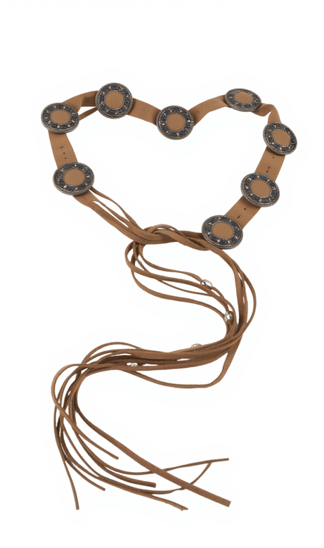 Crispin Leather Fringe Belt