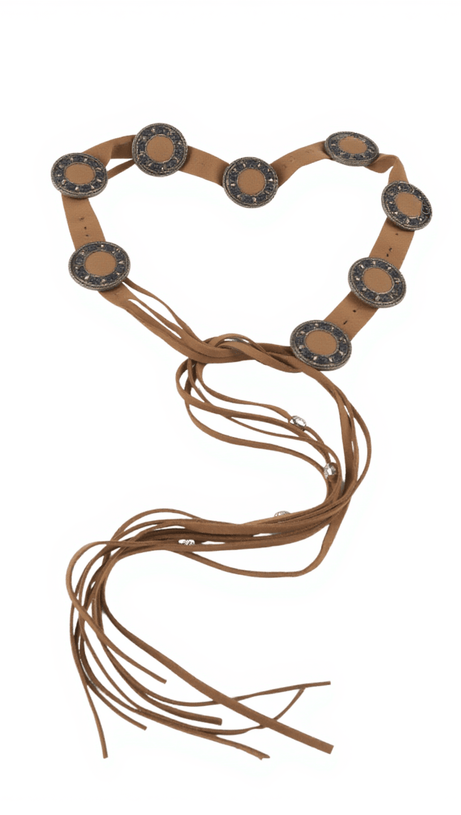 CRISPIN LEATHER FRINGE BELT