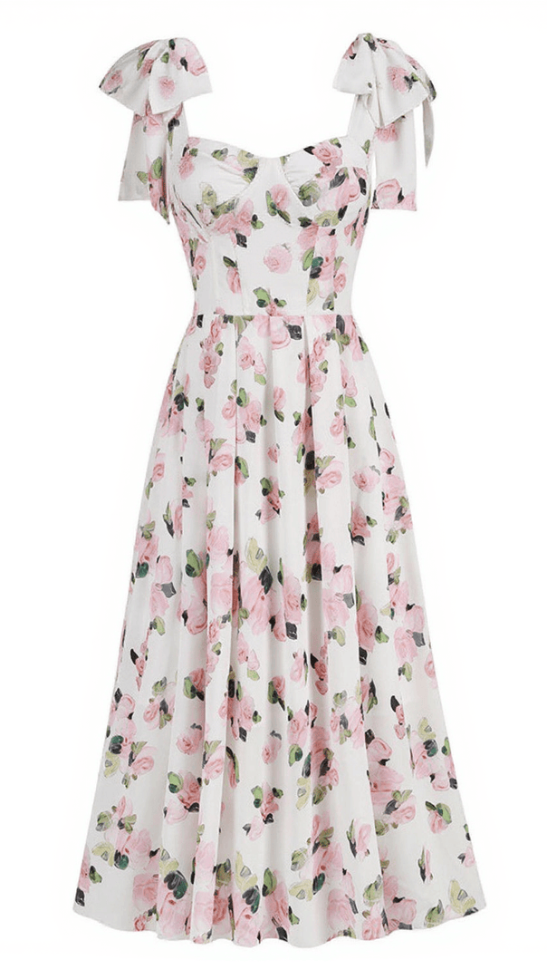 AIIZIE KIZZY FLORAL SPAGHETTI MIDI DRESS - product image