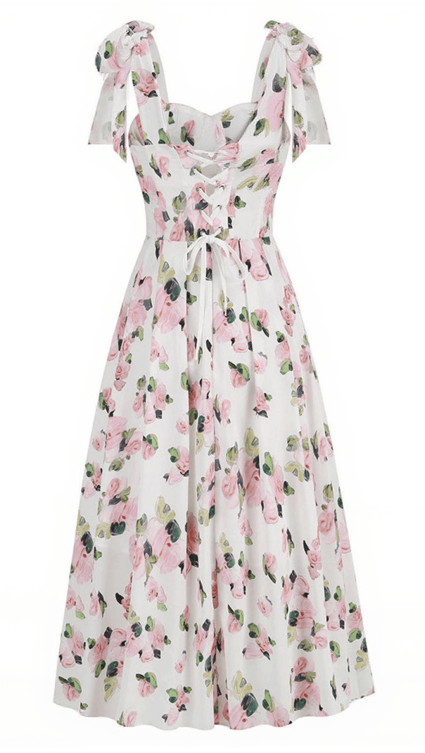 AIIZIE KIZZY FLORAL SPAGHETTI MIDI DRESS - product image