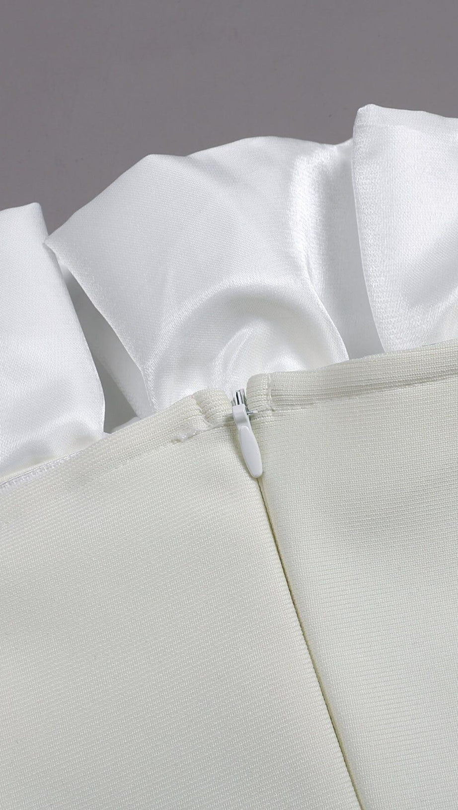 BANDAGE SOFT PLEATED MINI DRESS IN WHITE