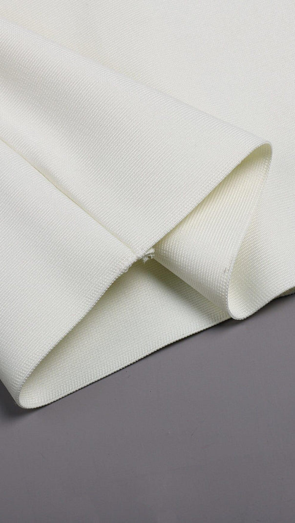 AIIZIE BANDAGE SOFT PLEATED MINI DRESS IN WHITE - product image