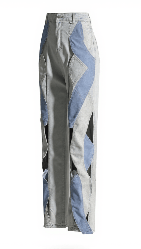 Mehetabel – Hellblaue Jeanshose mit Cut-outs