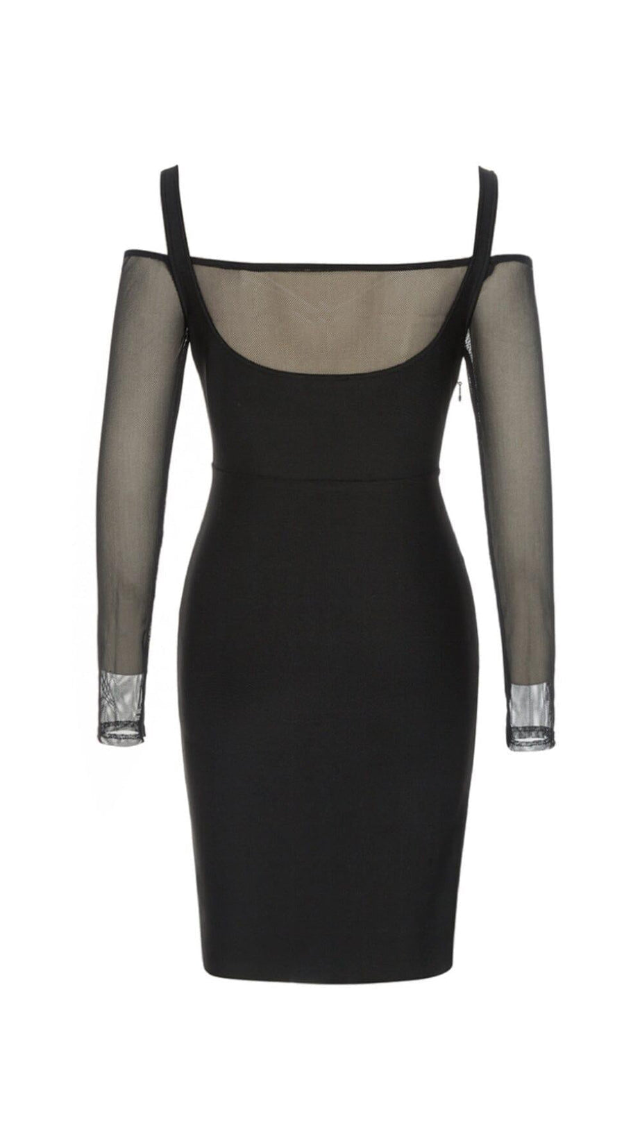 TULLE HIP WRAP DRESS IN BLACK