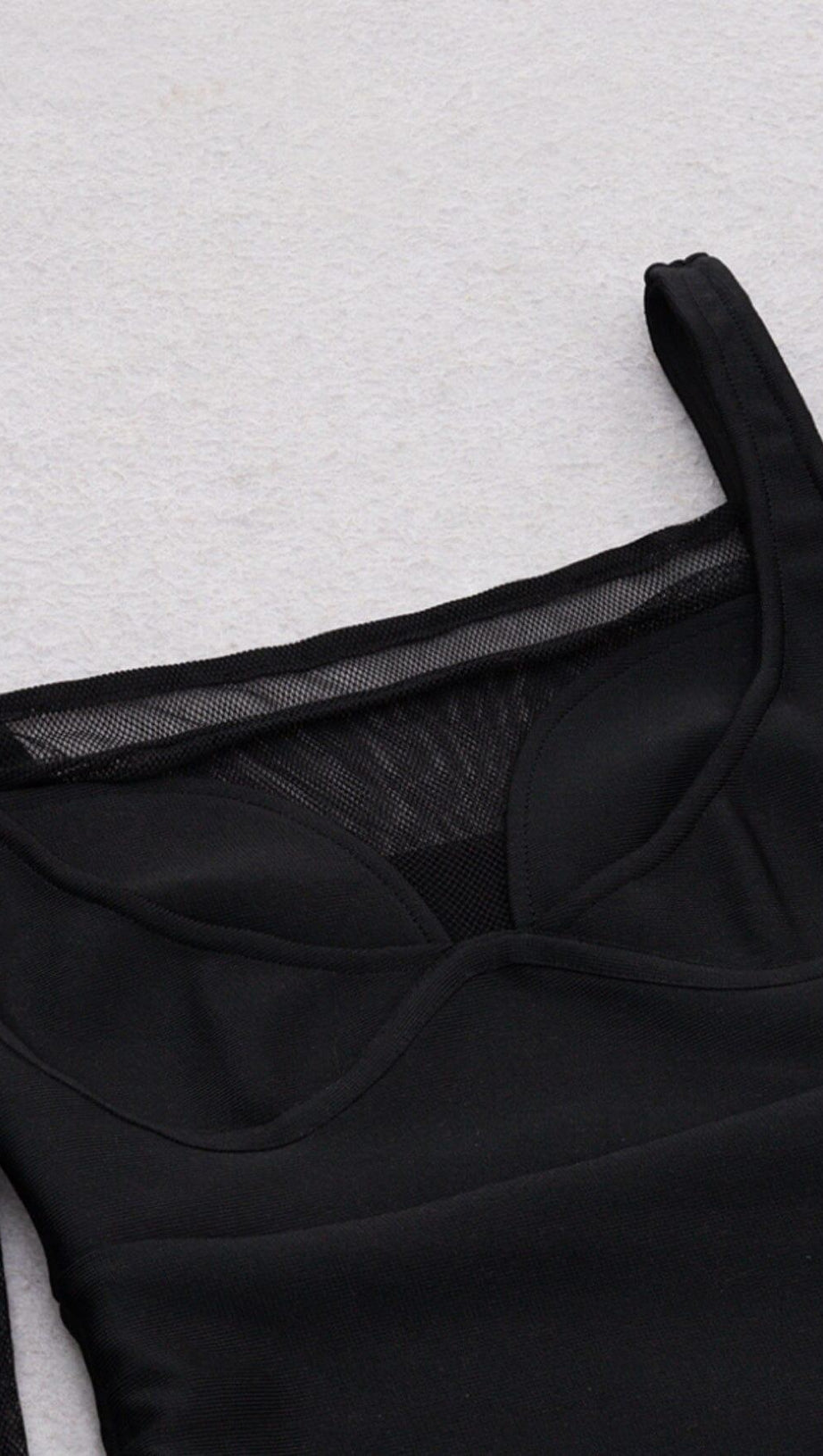 TULLE HIP WRAP DRESS IN BLACK