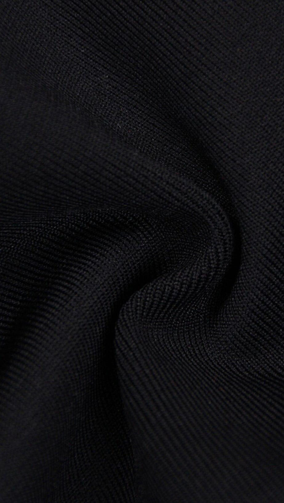 MESH FABRIC STITCHED MINI DRESS IN BLACK