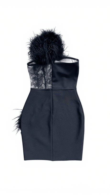 ABITO MONOSPALLA CON BENDAGGI IN PIUME HAYES