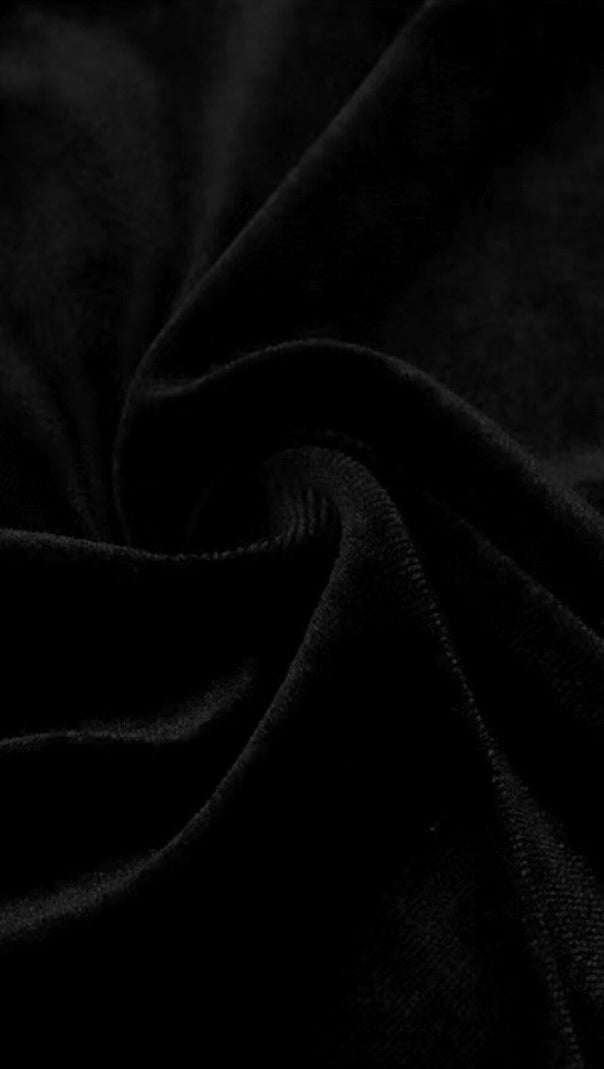 AIIZIE SHEEP LEG SLEEVE VELVET SLIM MAXI DRESS IN BLACK - product image