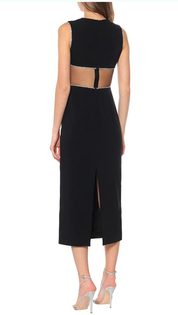 AIIZIE OPEN-WAISTED STITCHED BUTTOCK DRESS IN BLACK - product image