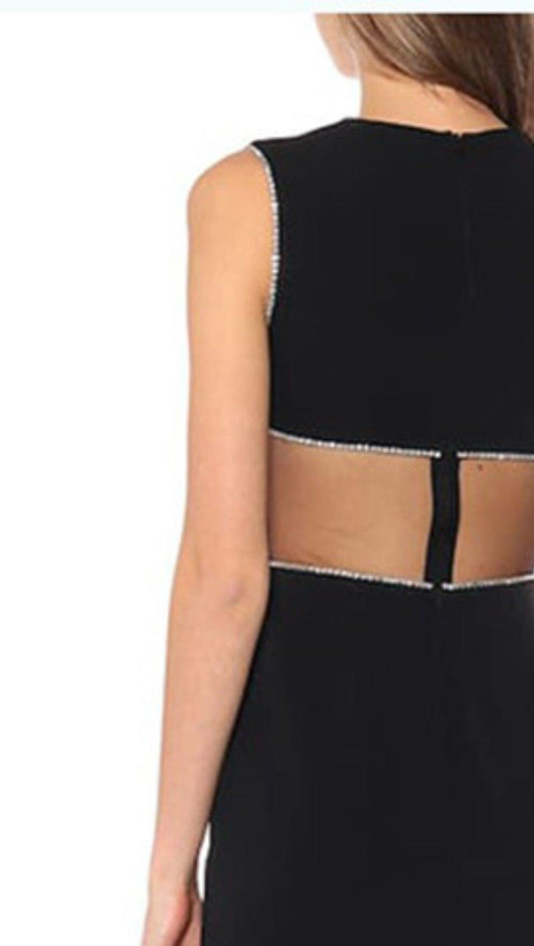 AIIZIE OPEN-WAISTED STITCHED BUTTOCK DRESS IN BLACK - product image