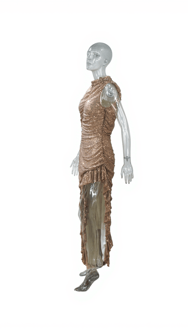 AIIZIE YUSUF SLEEVELESS ASYMMETRIC SEQUIN DRESS - product image