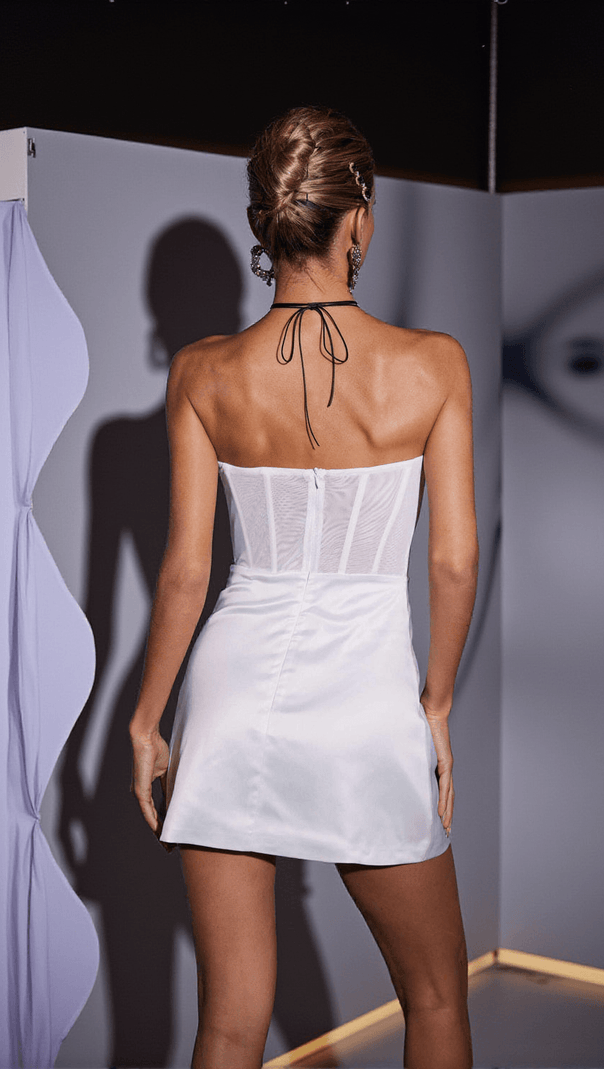 AIIZIE AARAV STRAPLESS HEART RUCHED DRESS - product image