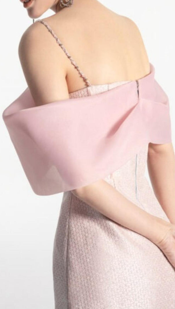 AIIZIE STRAP FISHBONE MINI DRESS IN PINK - product image