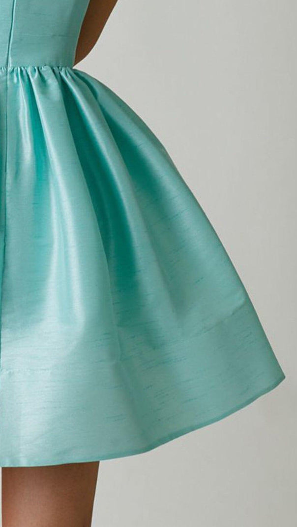 AIIZIE DIAMOND SUSPENDER DRESS IN MINT GREEN - product image