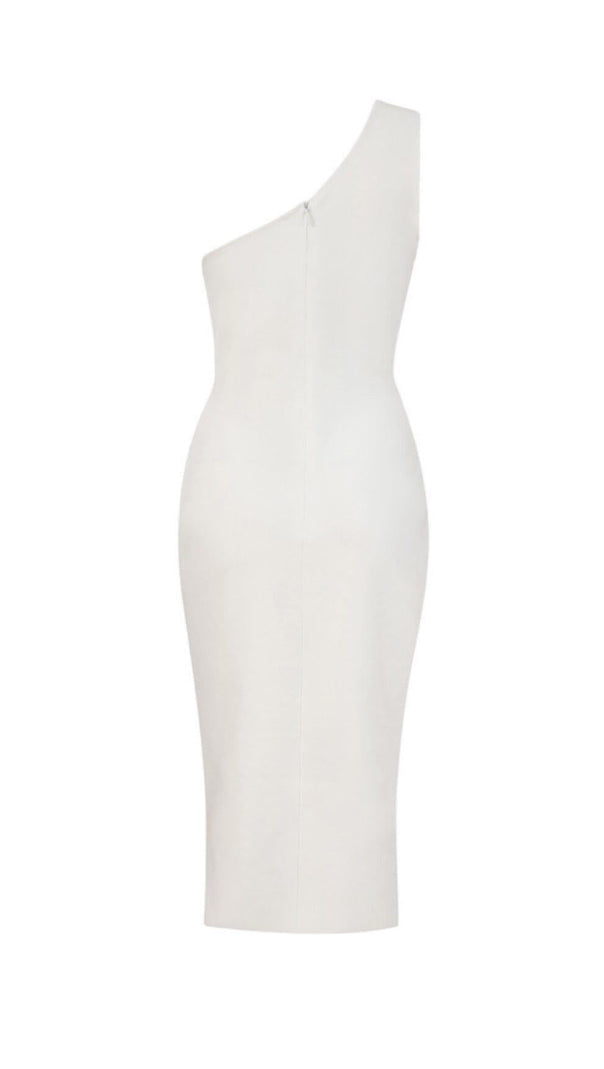 AIIZIE CROSS-SHOULDER CHAIN DRESS IN WHITE - product image