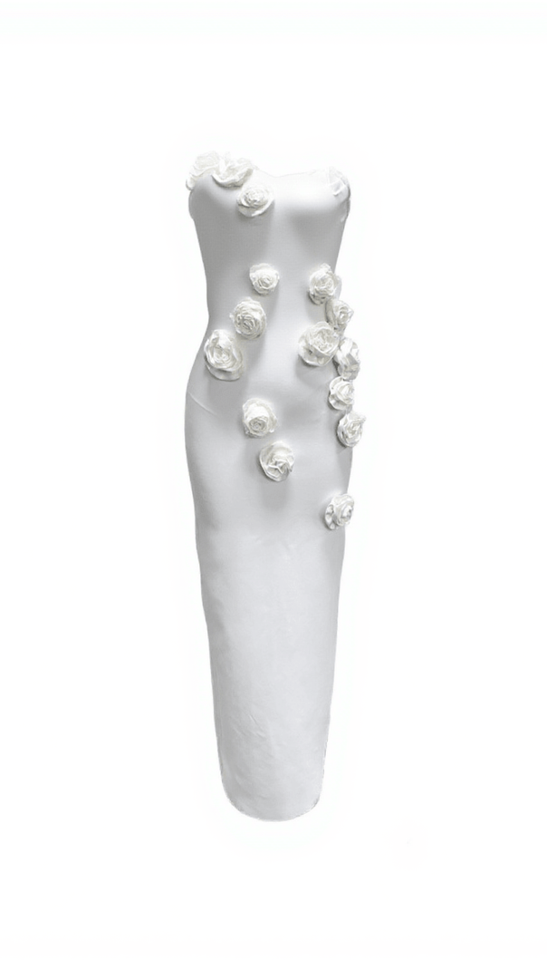 AIIZIE ARUSHI STRAPLESS FLOWER BANDAGE DRESS - product image