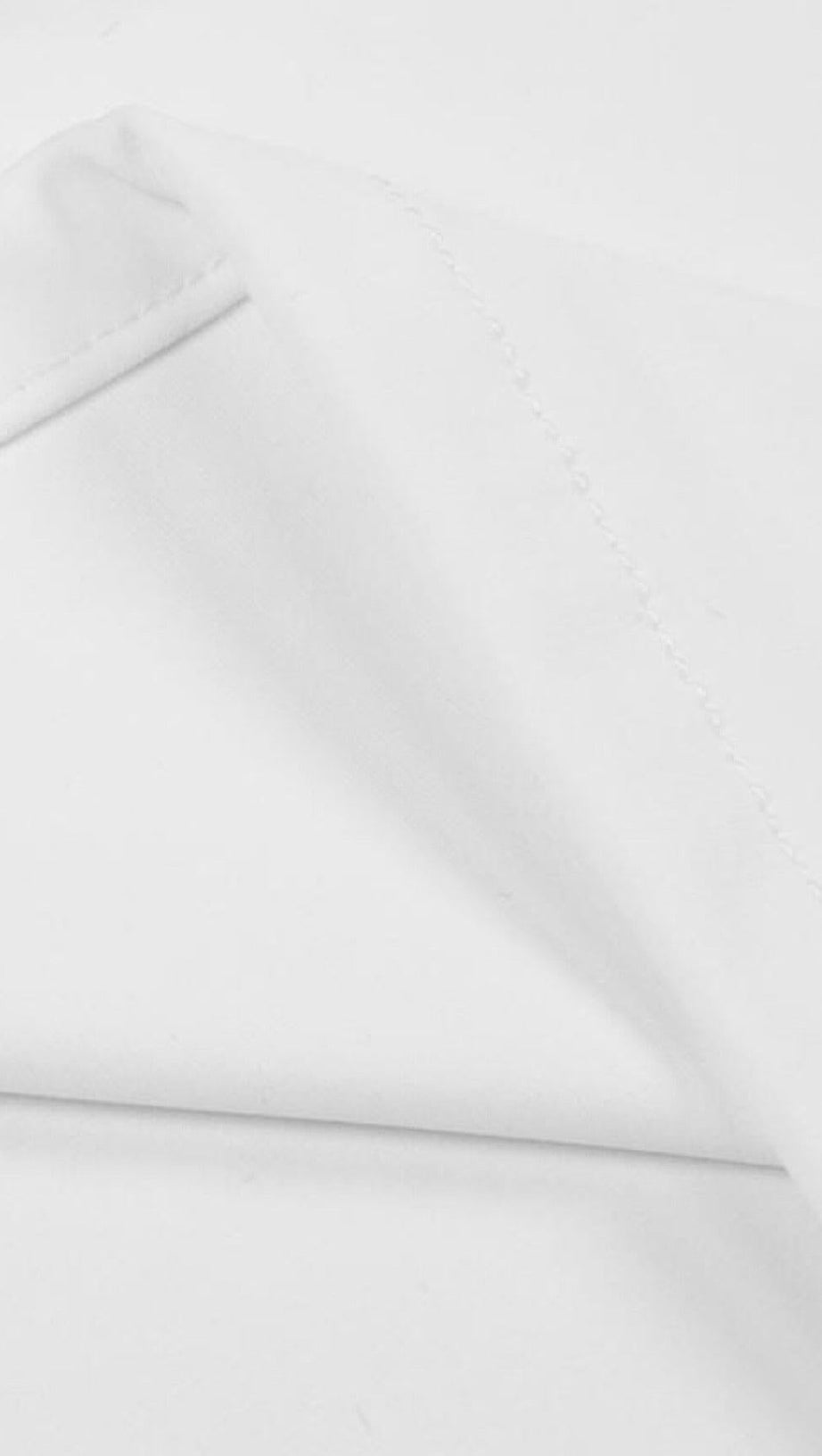  CROSS-SHOULDER OPEN-BACK MOP DRESS IN WHITE