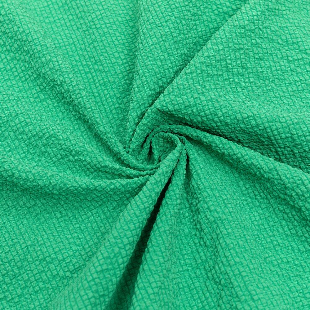 AIIZIE ONE-SHOULDER PUFF-SLEEVED GREEN TUBE TOP RUFFLED MIDI DRESS - product image