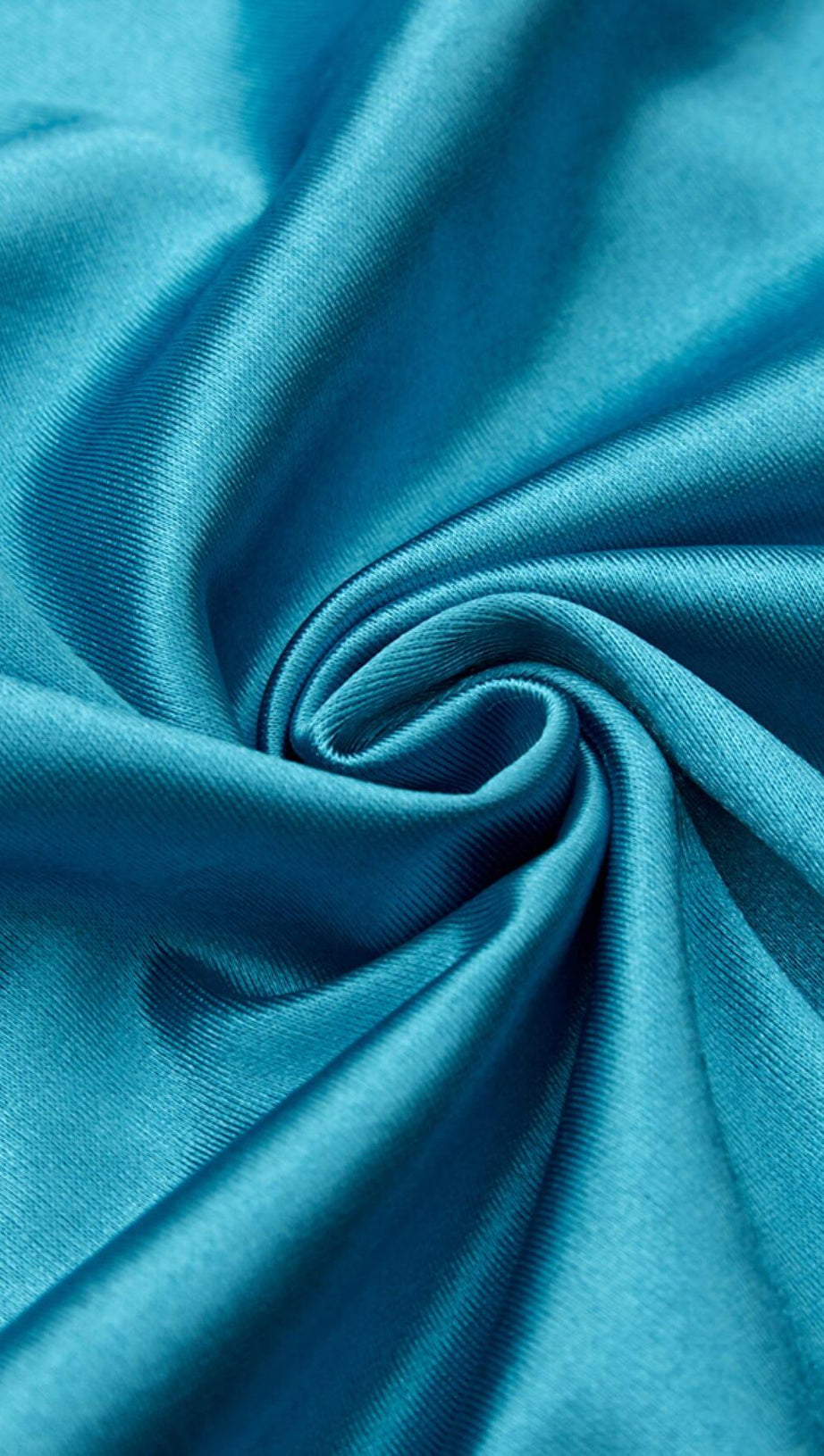 SATIN HIGH SPLIT HALTER NECK STRAPLESS DRESS IN MARINE BLUE