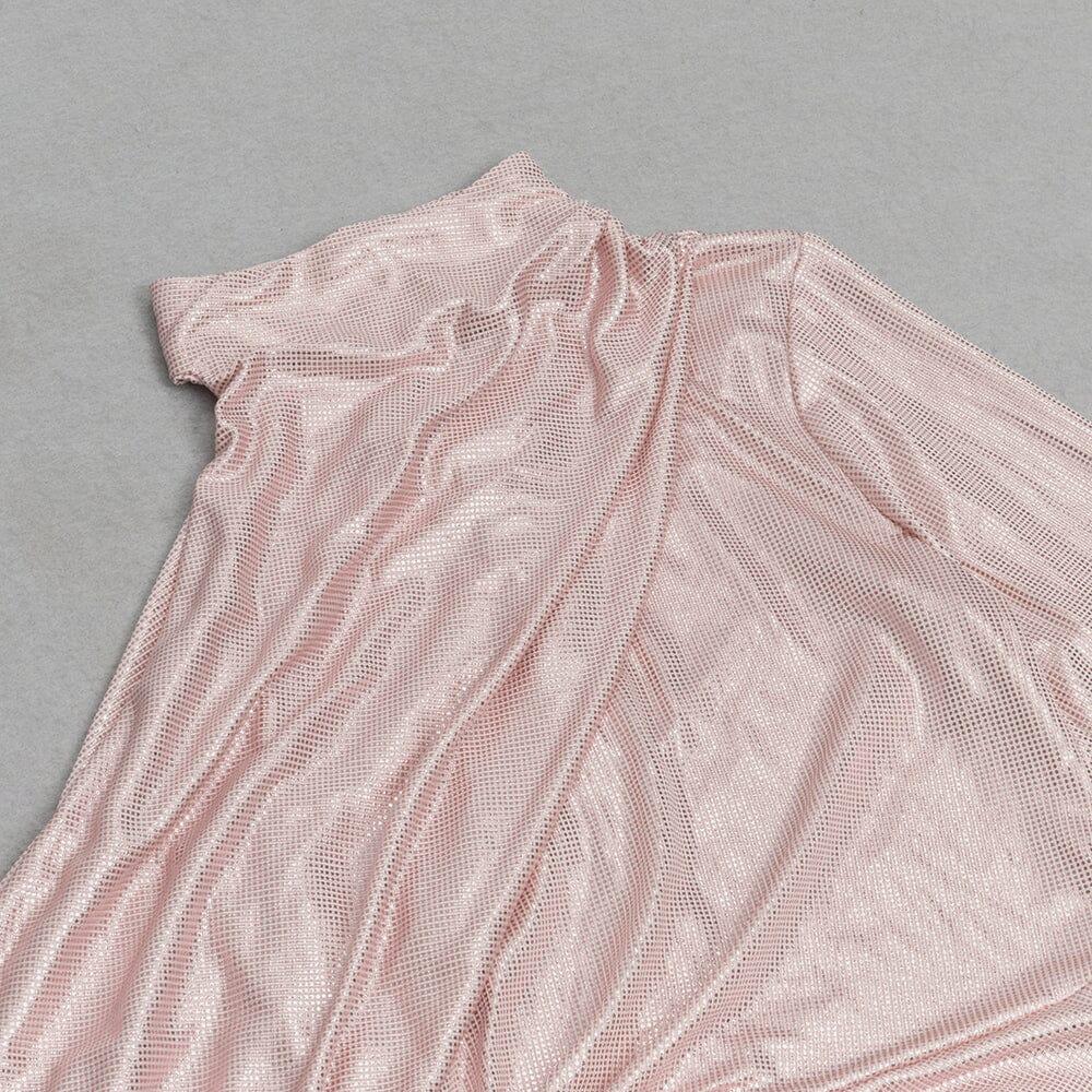 AIIZIE ONE-SHOULDER LONG-SLEEVE SILK SLIT DRESS - product image