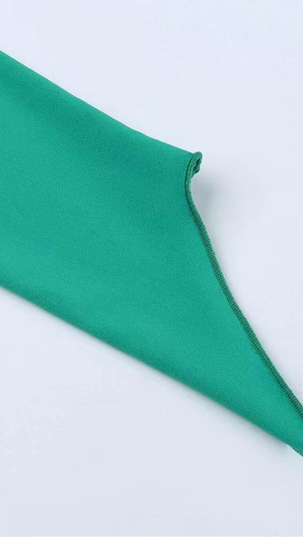 Polyesterl Side Hollew Sexy Chain Dress in Green