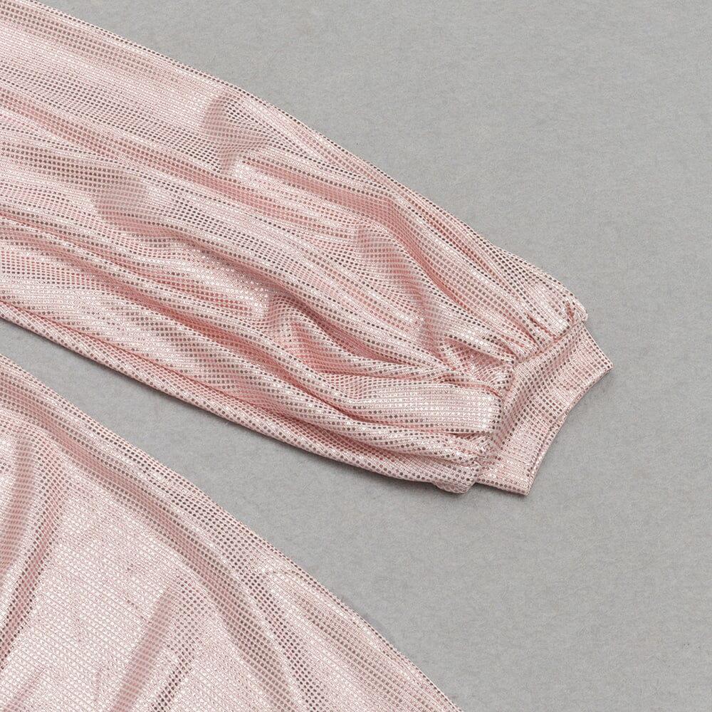 AIIZIE ONE-SHOULDER LONG-SLEEVE SILK SLIT DRESS - product image