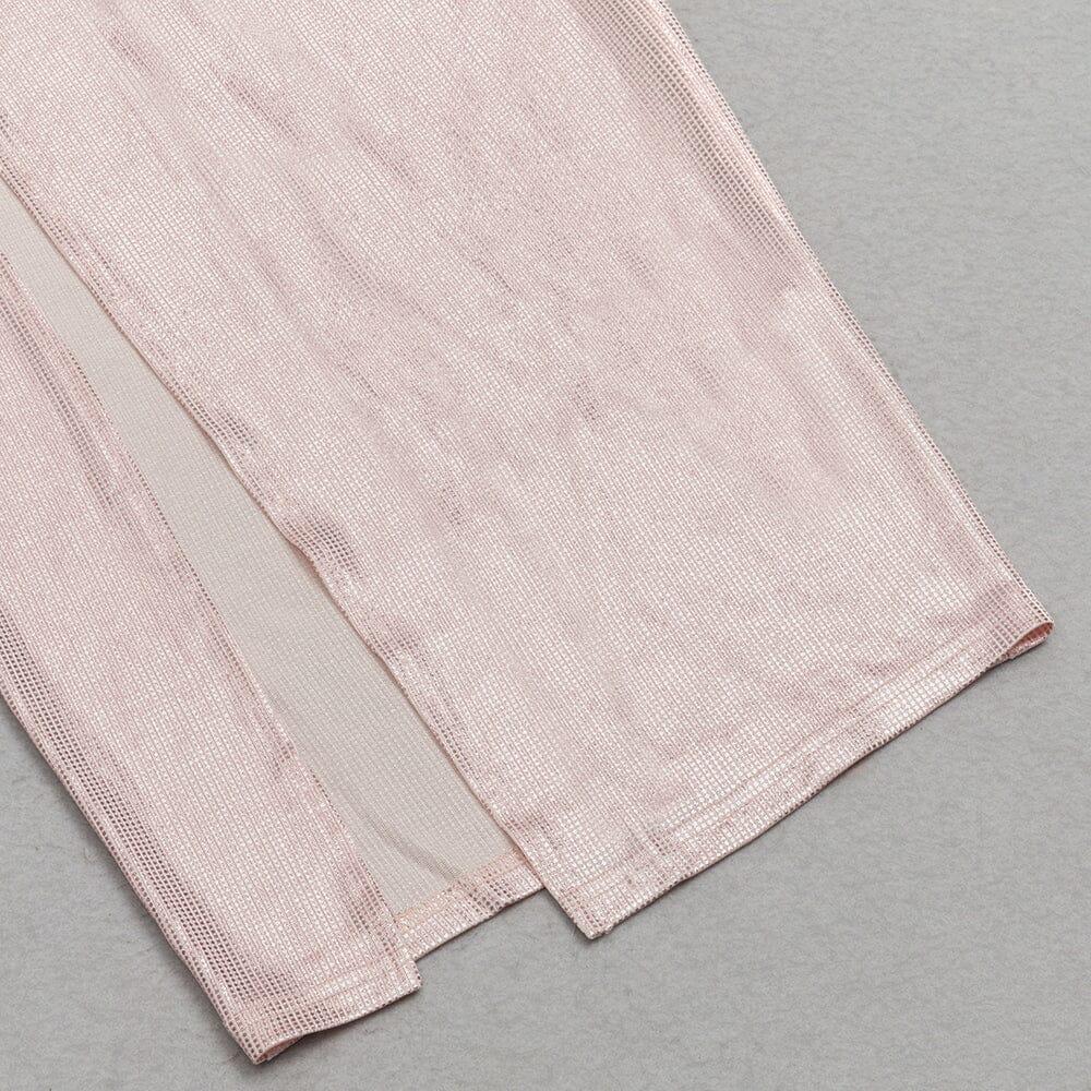 AIIZIE ONE-SHOULDER LONG-SLEEVE SILK SLIT DRESS - product image